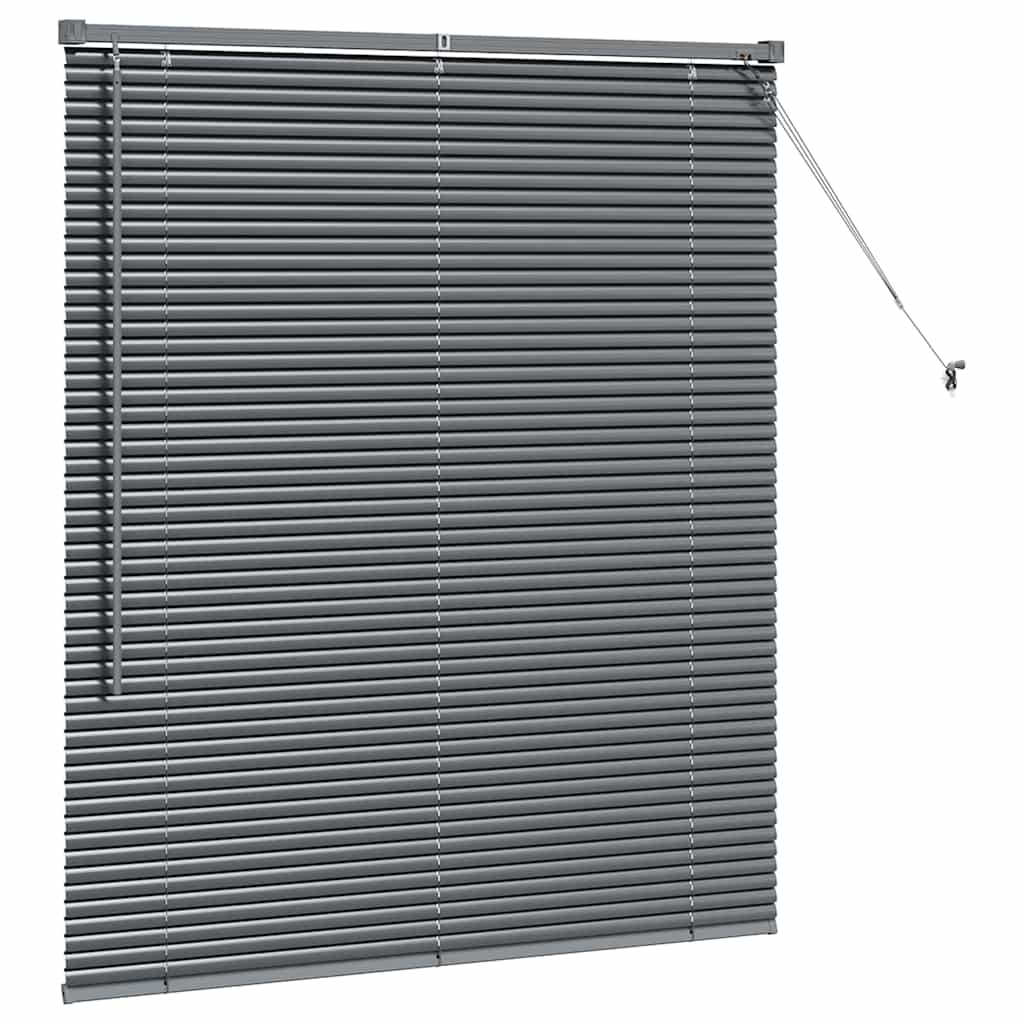 Persienner Mørkegrå 130 x 120 cm Aluminium