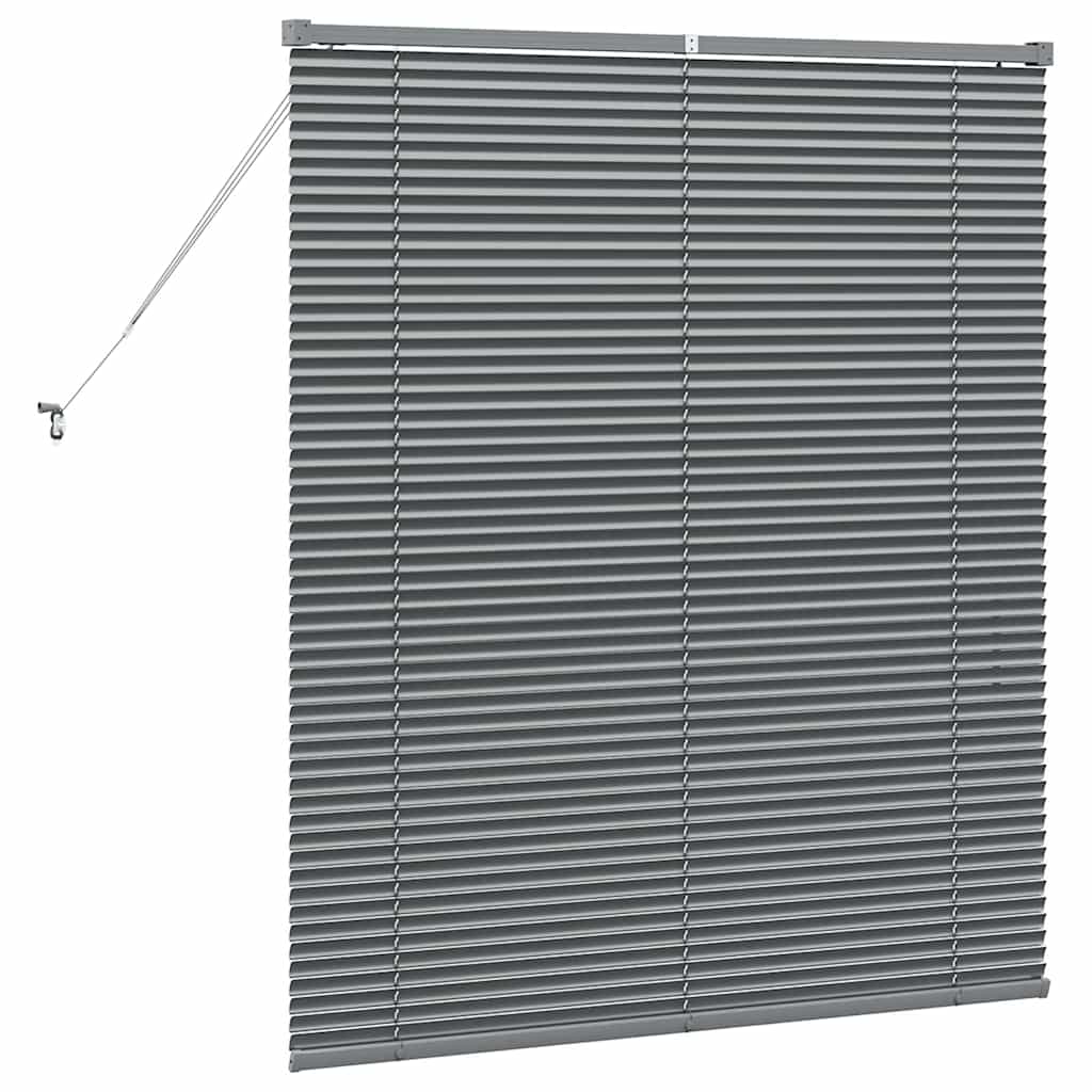 Persienner Mørkegrå 130 x 120 cm Aluminium