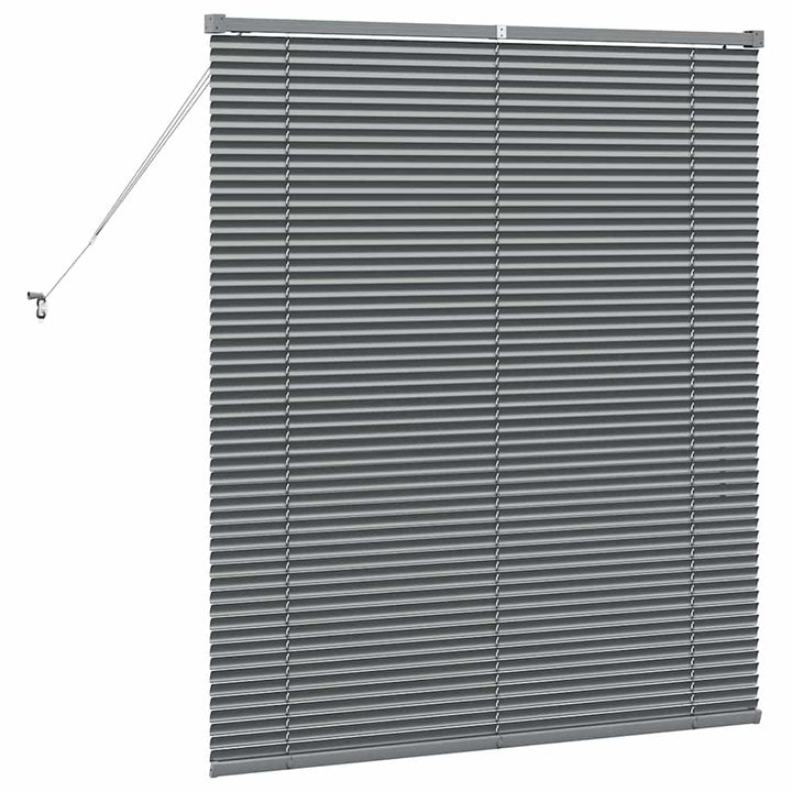 Persienner Mørkegrå 130 x 120 cm Aluminium