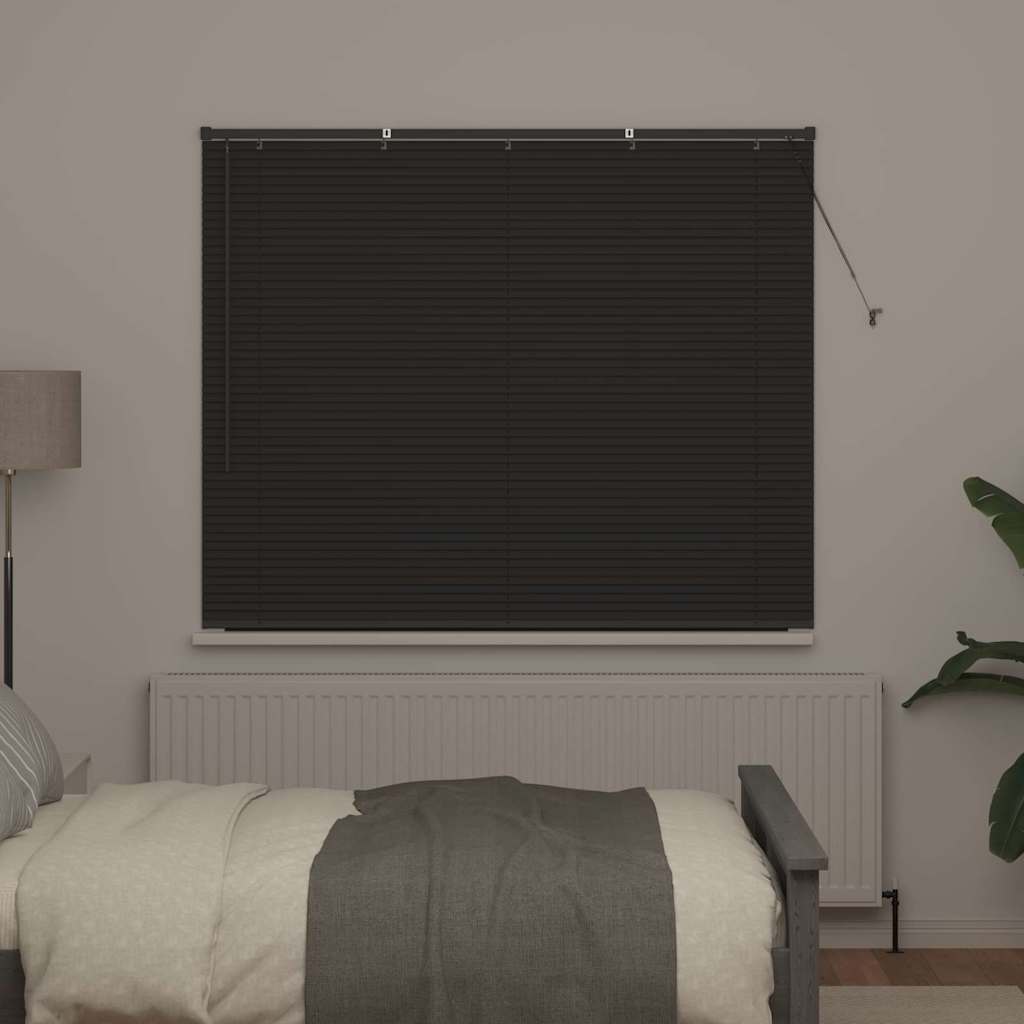 Persienner Mørkegrå 130 x 155 cm Aluminium
