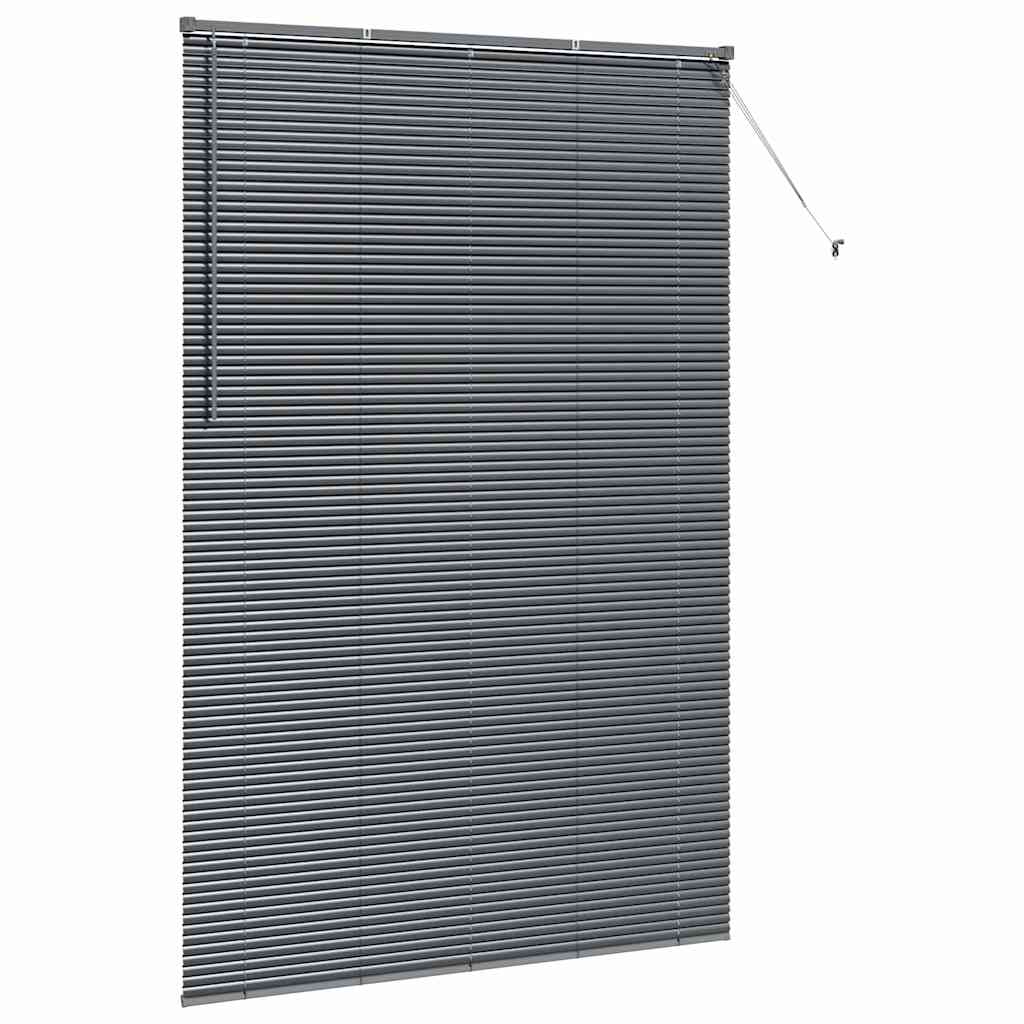 Persienner Mørkegrå 220x150cm Aluminium