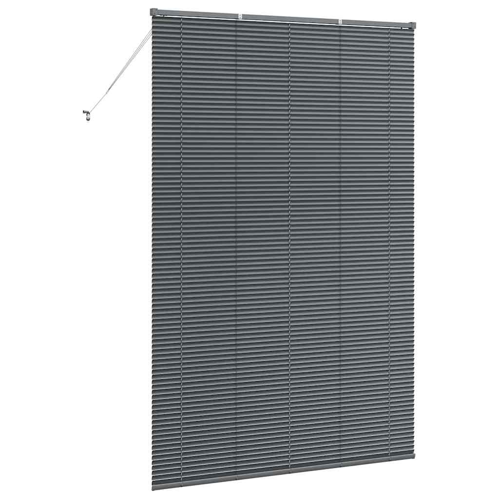 Persienner Mørkegrå 220x150cm Aluminium