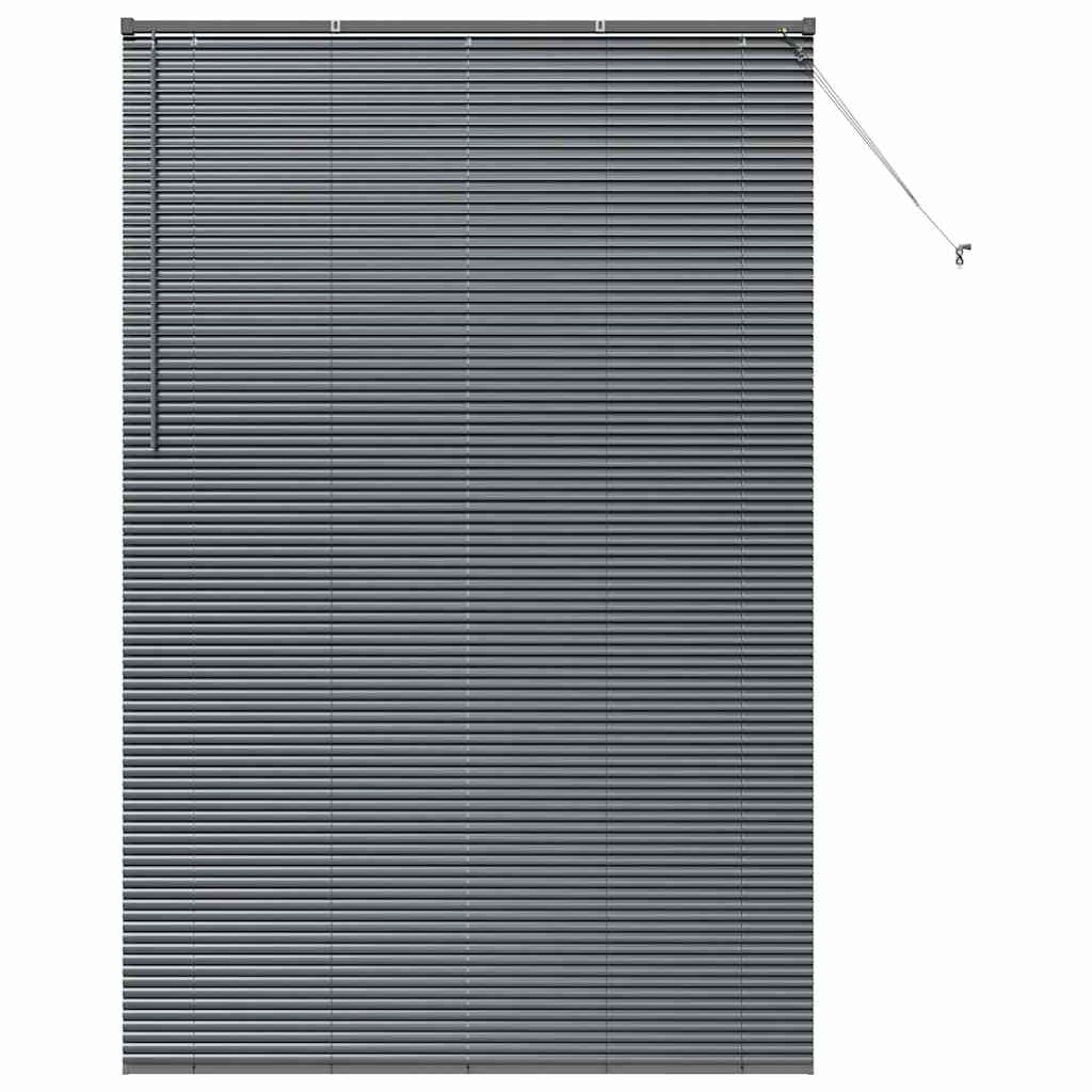 Persienner Mørkegrå 220x150cm Aluminium
