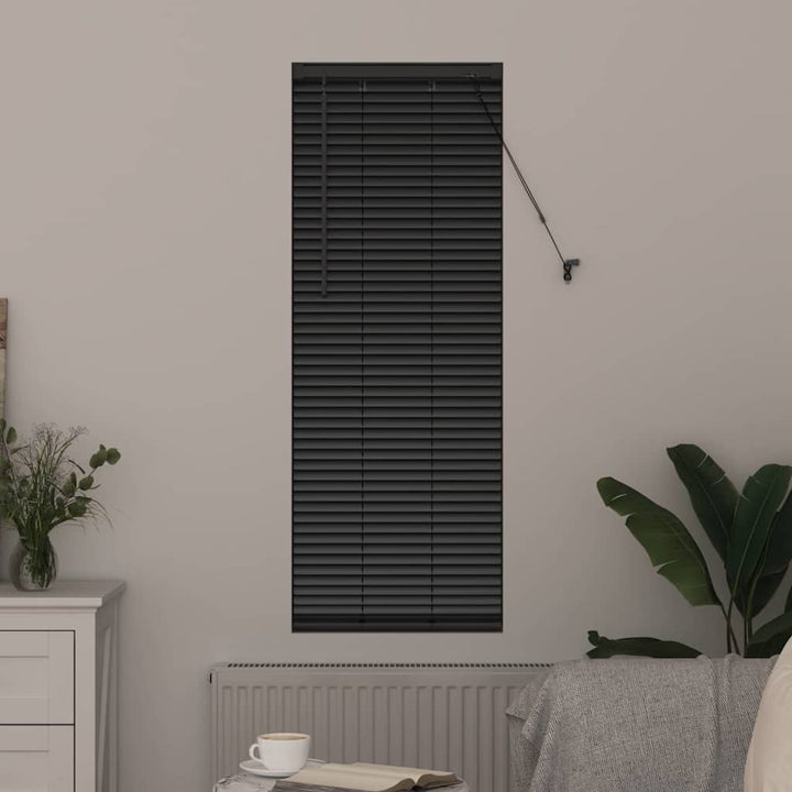 Persienner Sort 130 x 45 cm Aluminium