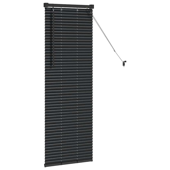 Persienner Sort 130 x 45 cm Aluminium