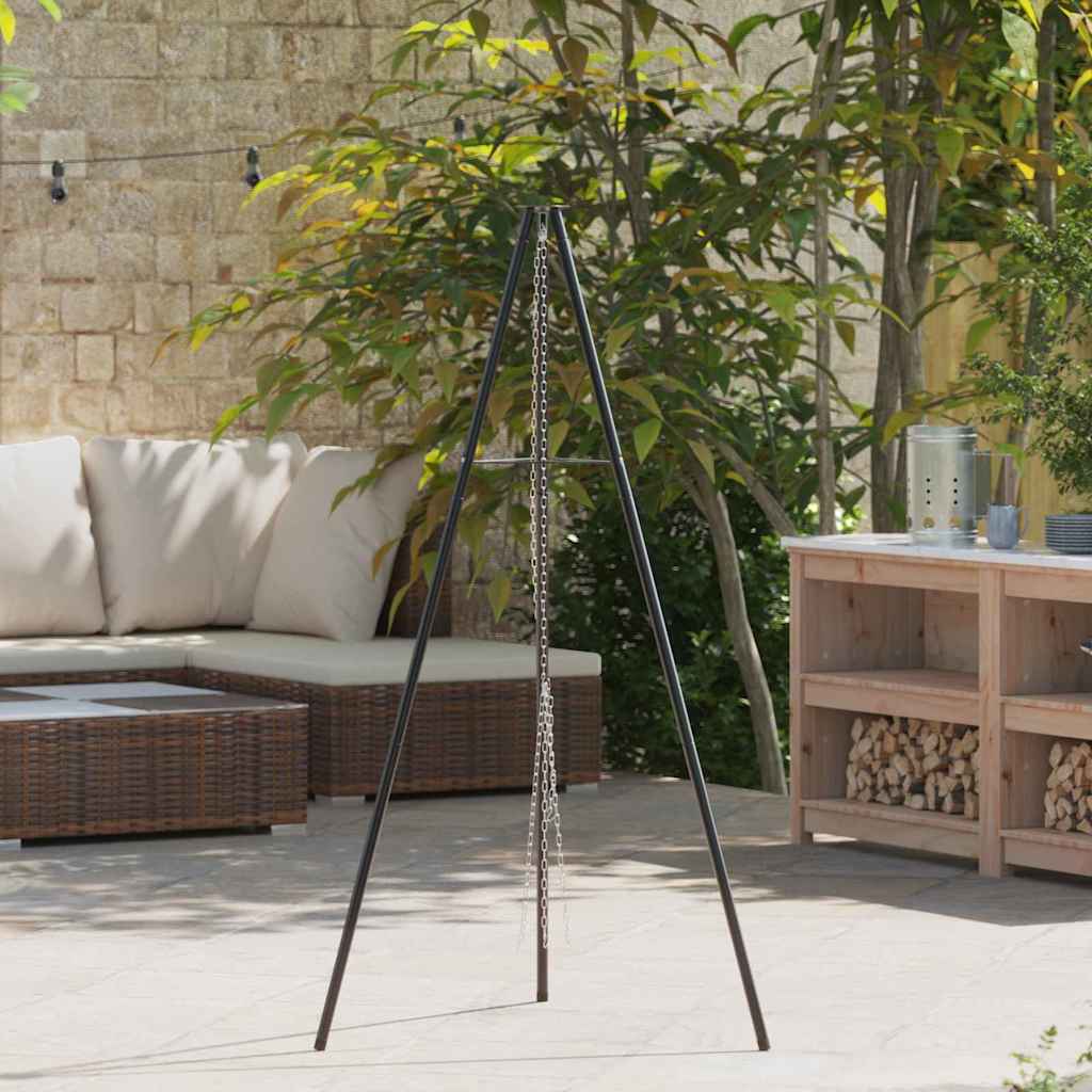Bål tripod Sort 92 x 92 x 151,5 cm Stål