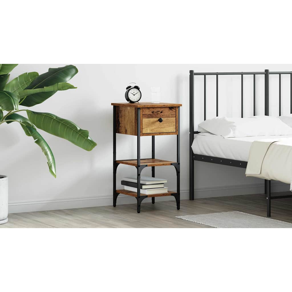 Natskab med skuffe Brun 33,5 x 36 x 70 cm Konstrueret træ