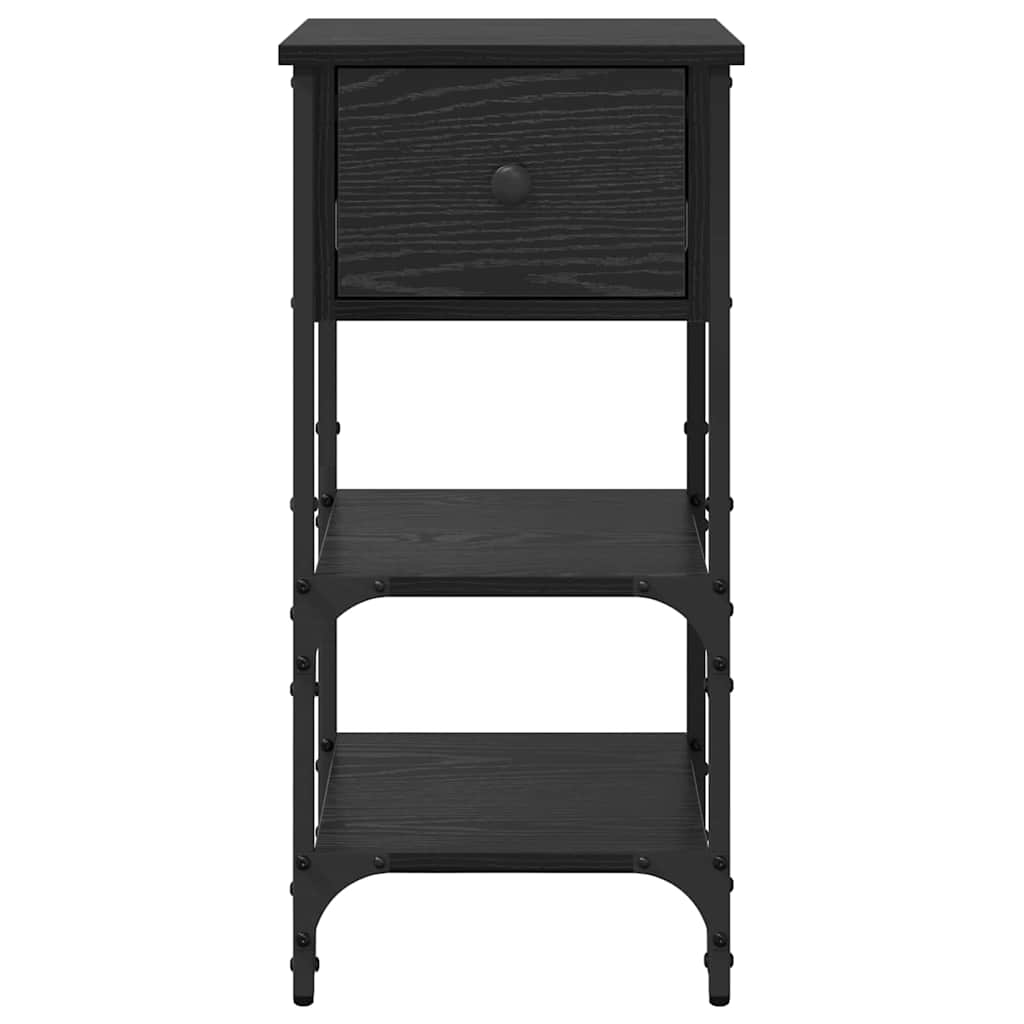 Natskab 2 pcs Sort eg 33,5 x 36 x 70 cm Konstrueret træ