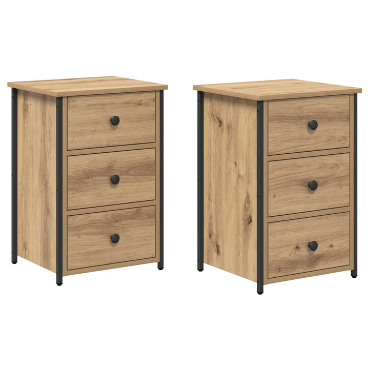 Natskab 2 pcs Brun 40 x 36 x 60 cm Solid genbrugs træ