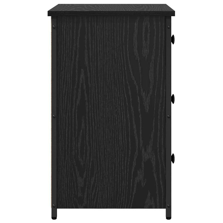 Natskab 2 pcs Sort eg 40 x 36 x 60 cm Solid genbrugs træ