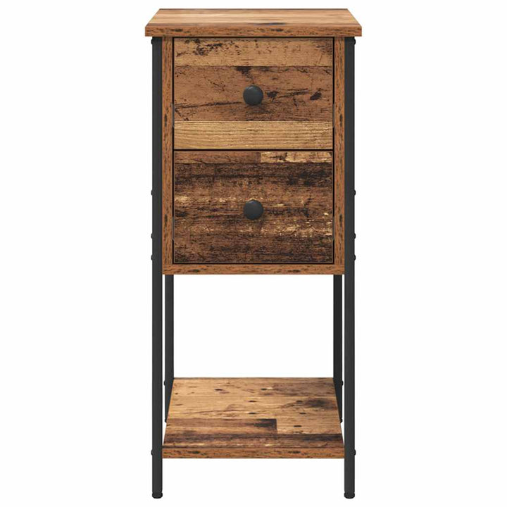 Natskab med skuffe Gammelt træ 32 x 42 x 70 cm Konstrueret træ