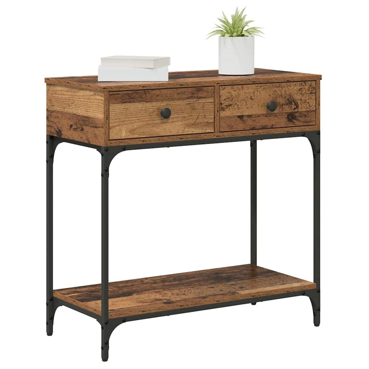 Konsolbord Gammelt træ 75 x 34,5 x 75 cm Konstrueret træ