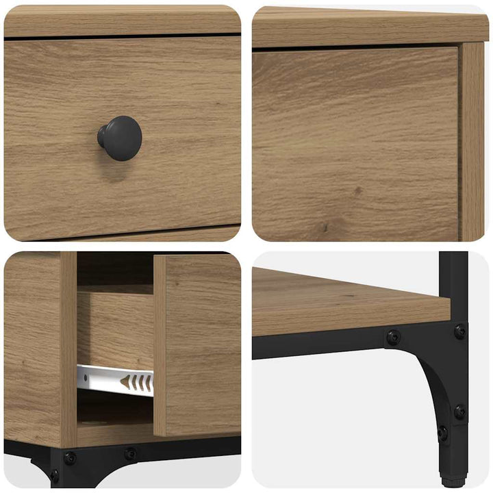 Konsolbord artisan eg 75 x 34,5 x 75 cm Konstrueret træ