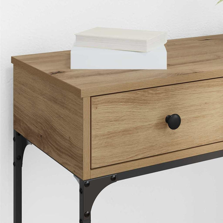 Konsolbord artisan eg 75 x 34,5 x 75 cm Konstrueret træ