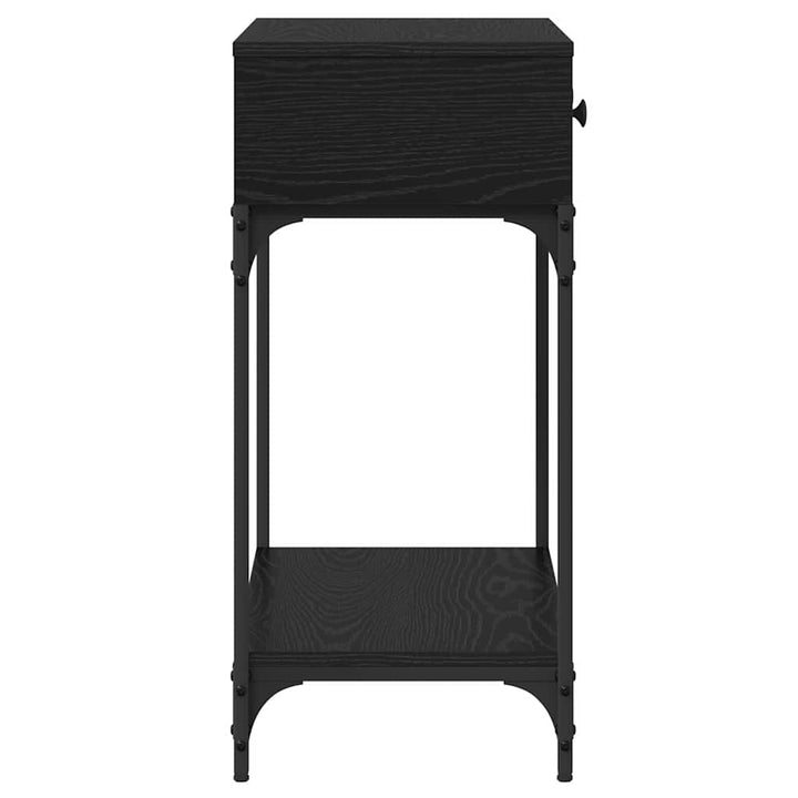 Konsolbord med skuffe Sort eg 75 x 34,5 x 75 cm Konstrueret træ