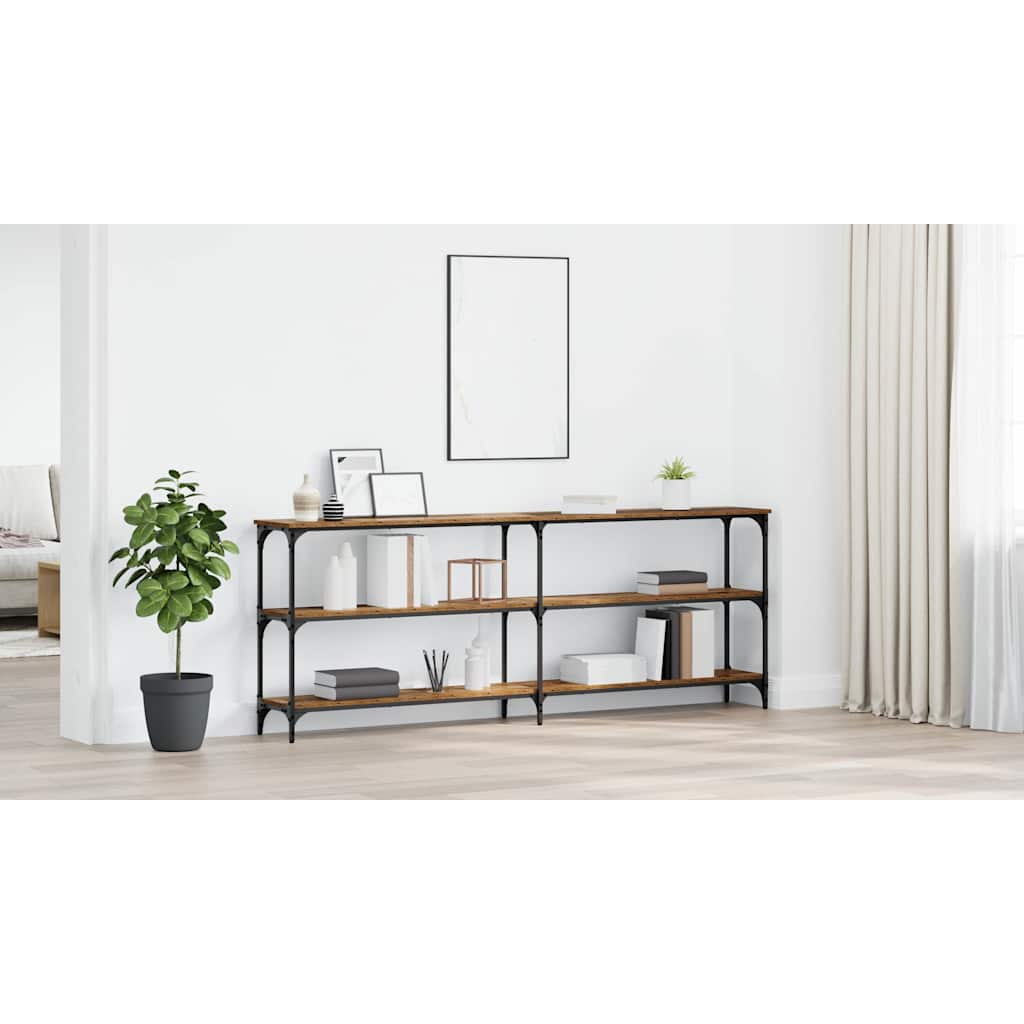 Konsolbord Gammelt træ 200 x 29 x 75 cm Samlet træ og metal