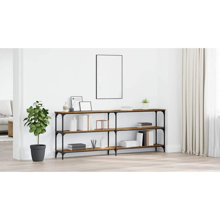 Konsolbord Gammelt træ 200 x 29 x 75 cm Samlet træ og metal