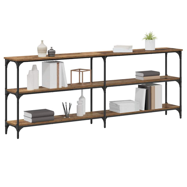 Konsolbord Gammelt træ 200 x 29 x 75 cm Samlet træ og metal