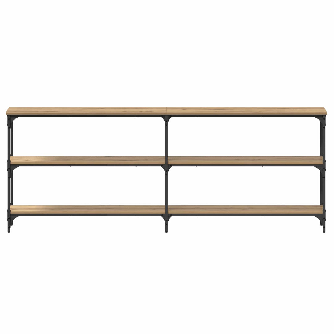 Konsolbord artisan eg 200 x 29 x 75 cm Samlet træ og metal