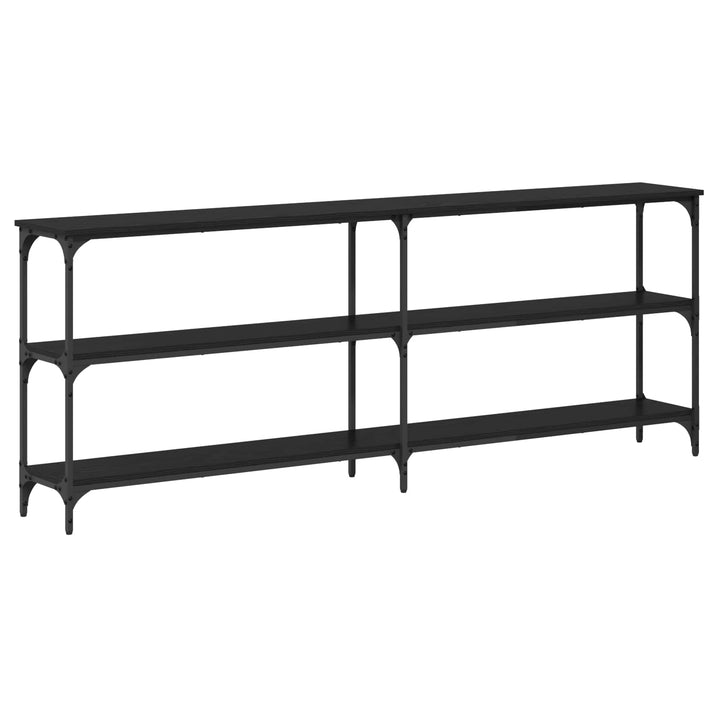 Konsolbord Sort eg 200 x 29 x 75 cm Samlet træ og metal
