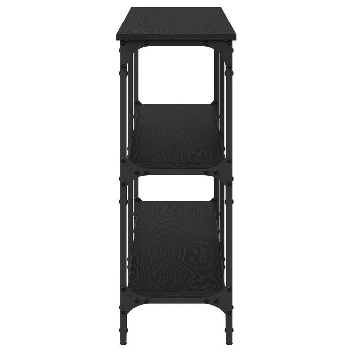 Konsolbord Sort eg 200 x 29 x 75 cm Samlet træ og metal