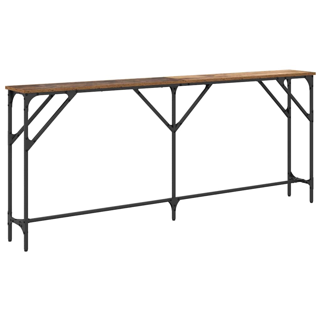 Konsolbord Gammelt træ 180 x 23 x 75 cm Laminat træ og metal