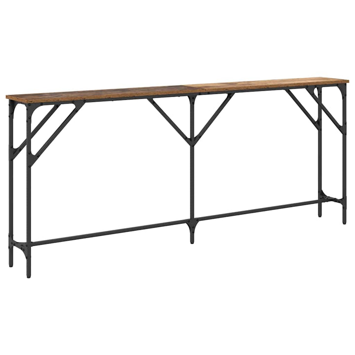 Konsolbord Gammelt træ 180 x 23 x 75 cm Laminat træ og metal