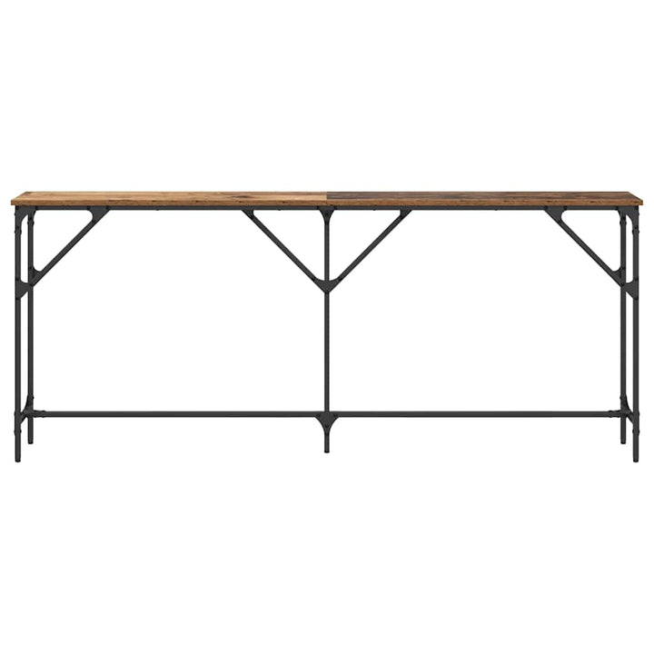 Konsolbord Gammelt træ 180 x 23 x 75 cm Laminat træ og metal