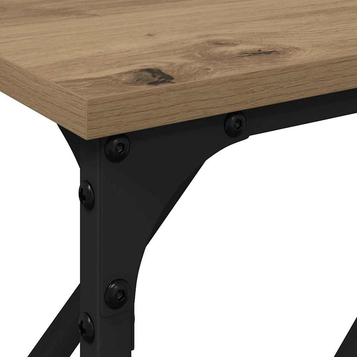 Konsolbord artisan eg 180 x 23 x 75 cm Laminat træ og metal