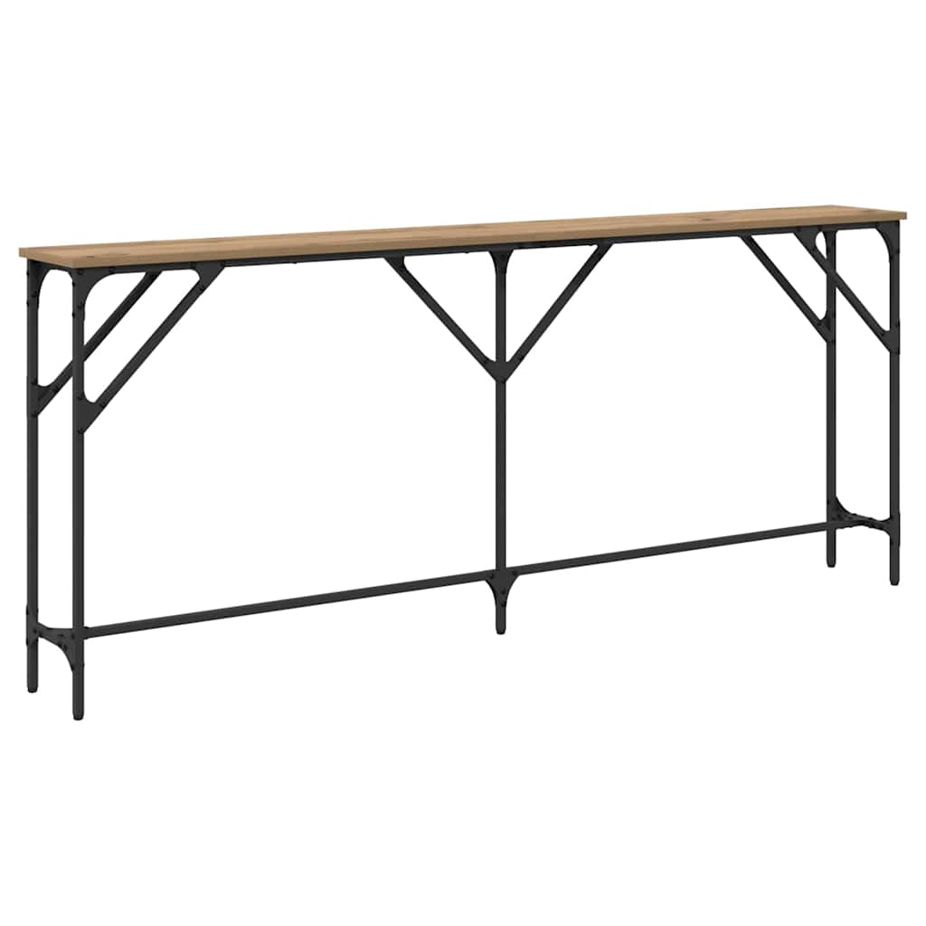 Konsolbord artisan eg 180 x 23 x 75 cm Laminat træ og metal