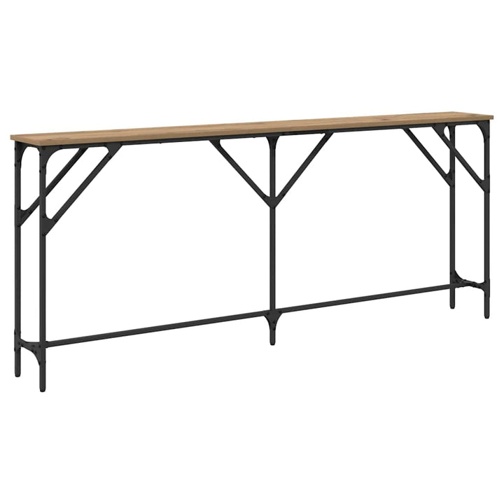 Konsolbord artisan eg 180 x 23 x 75 cm Laminat træ og metal