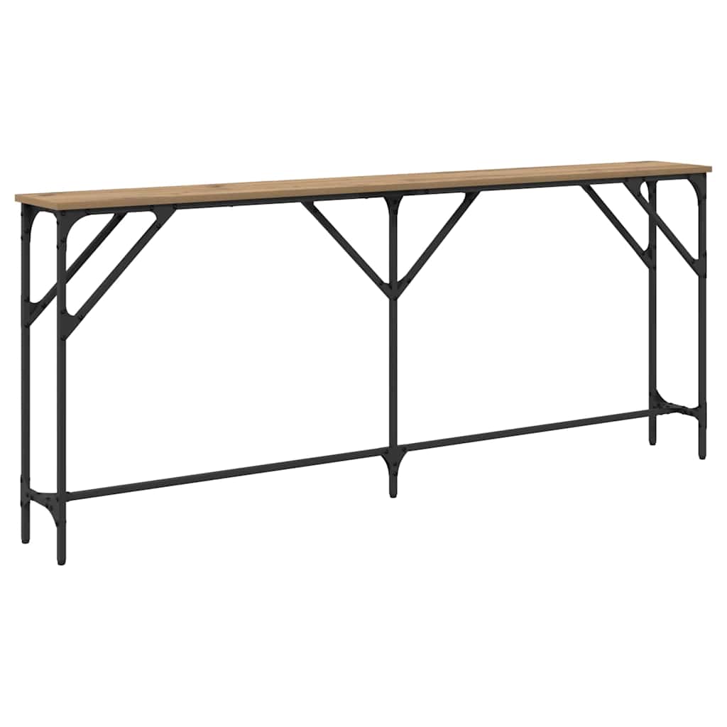 Konsolbord artisan eg 180 x 23 x 75 cm Laminat træ og metal