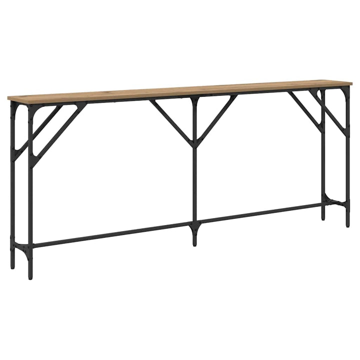 Konsolbord artisan eg 180 x 23 x 75 cm Laminat træ og metal