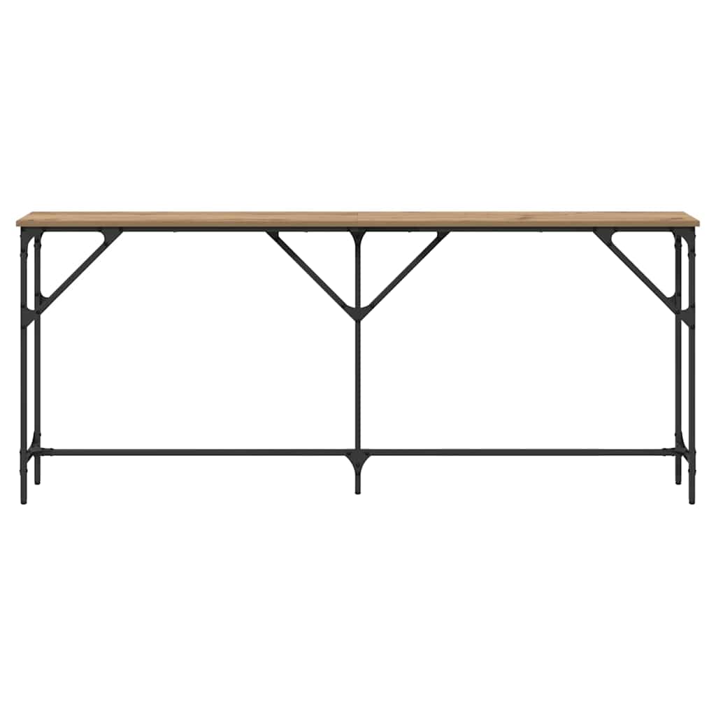 Konsolbord artisan eg 180 x 23 x 75 cm Laminat træ og metal