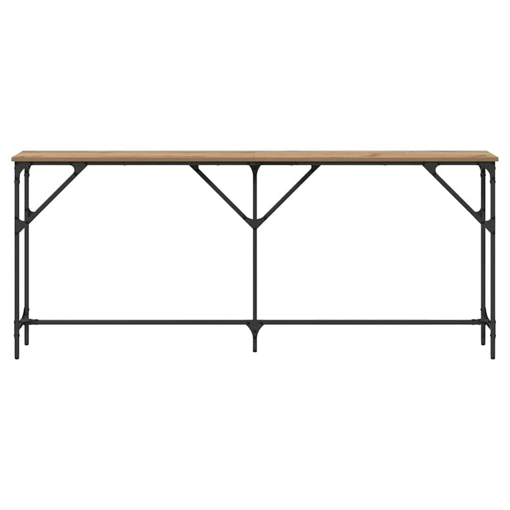 Konsolbord artisan eg 180 x 23 x 75 cm Laminat træ og metal