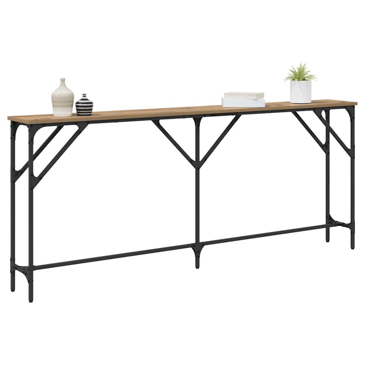 Konsolbord artisan eg 180 x 23 x 75 cm Laminat træ og metal