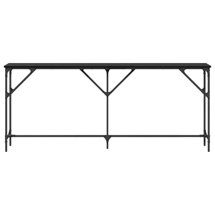 Konsolbord Sort eg 180 x 23 x 75 cm Laminat træ og metal