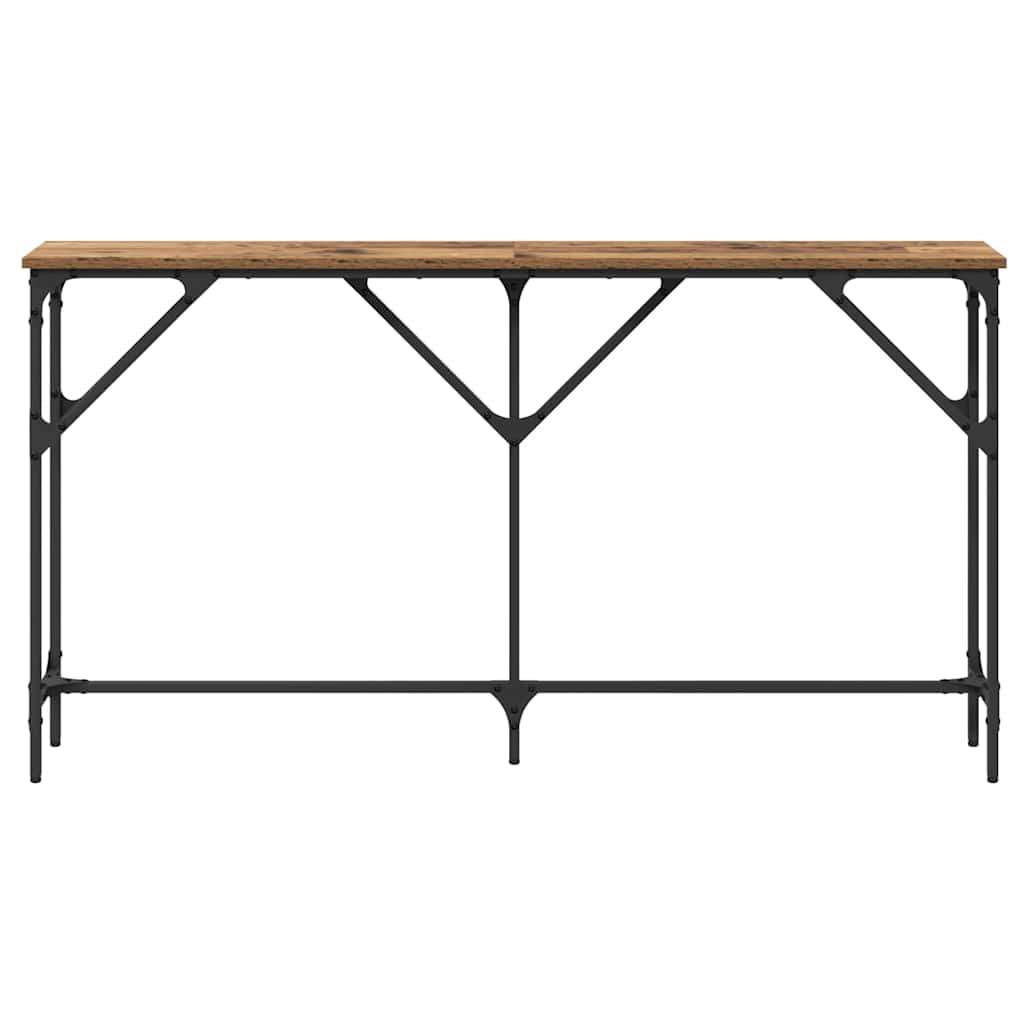 Konsolbord Gammelt træ 140 x 23 x 75 cm Laminat træ og metal