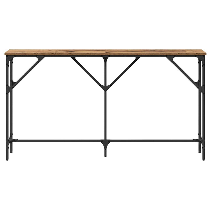 Konsolbord Gammelt træ 140 x 23 x 75 cm Laminat træ og metal