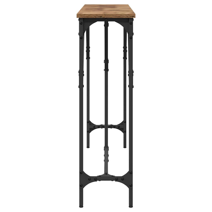 Konsolbord Gammelt træ 140 x 23 x 75 cm Laminat træ og metal