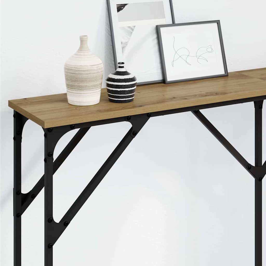 Konsolbord artisan eg 140 x 23 x 75 cm Laminat træ og metal