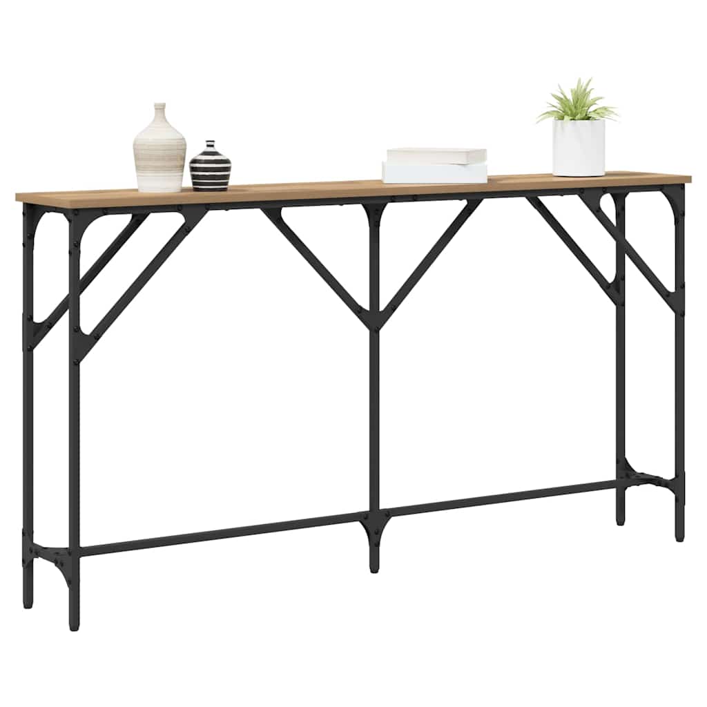Konsolbord artisan eg 140 x 23 x 75 cm Laminat træ og metal