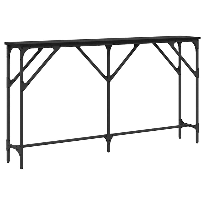 Konsolbord Sort eg 140 x 23 x 75 cm Laminat træ og metal
