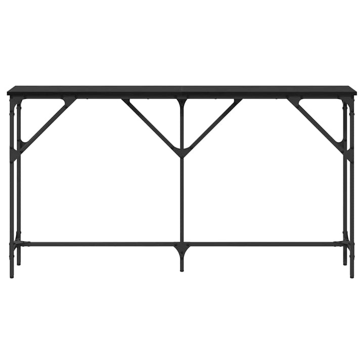 Konsolbord Sort eg 140 x 23 x 75 cm Laminat træ og metal