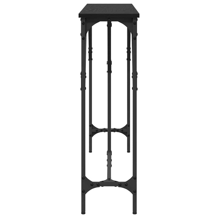 Konsolbord Sort eg 140 x 23 x 75 cm Laminat træ og metal