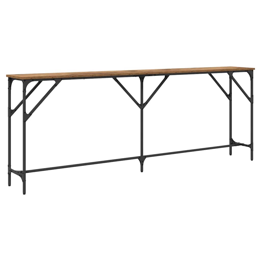 Konsolbord Gammelt træ 200 x 29 x 75 cm Laminat træ og metal