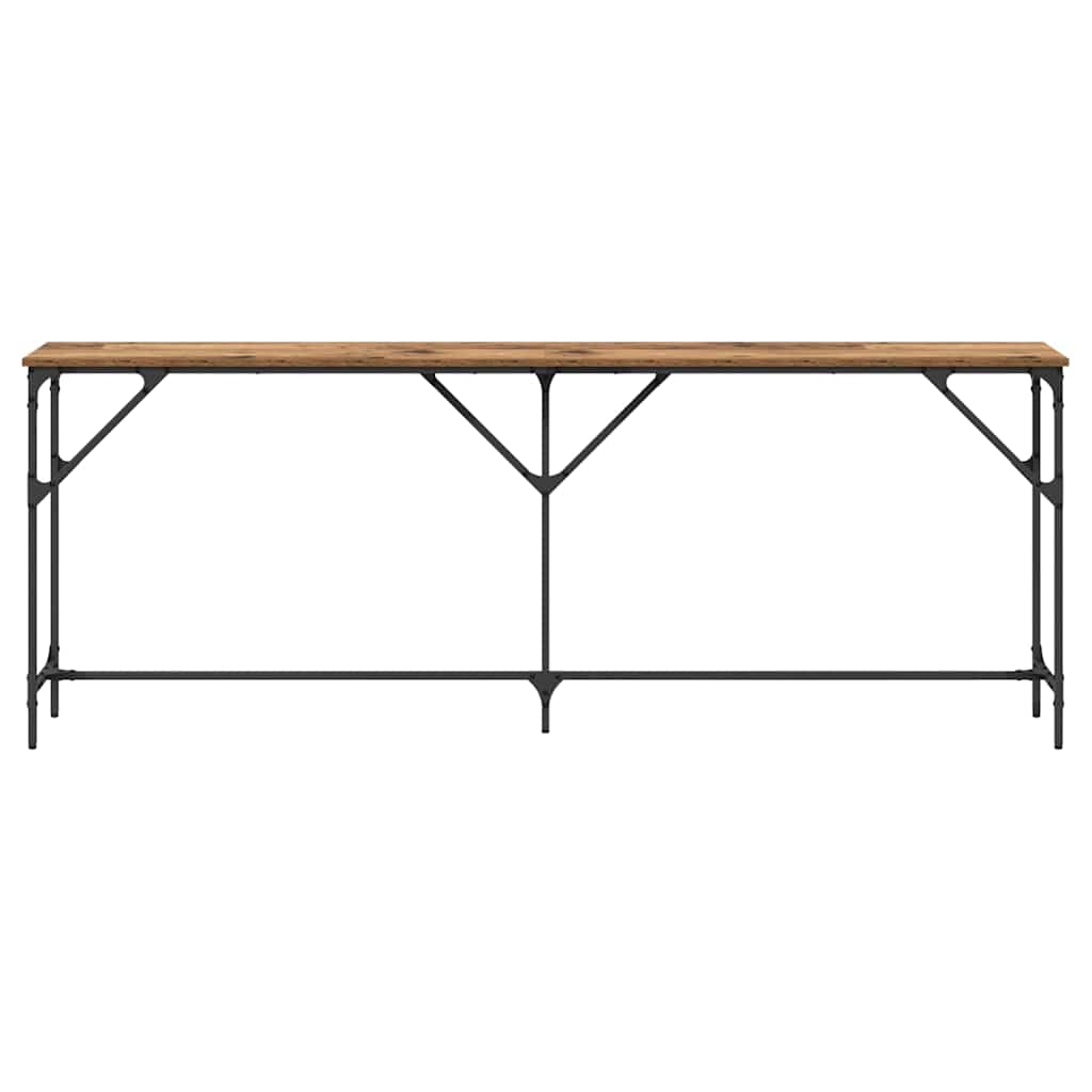 Konsolbord Gammelt træ 200 x 29 x 75 cm Laminat træ og metal