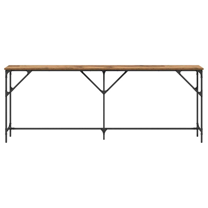 Konsolbord Gammelt træ 200 x 29 x 75 cm Laminat træ og metal