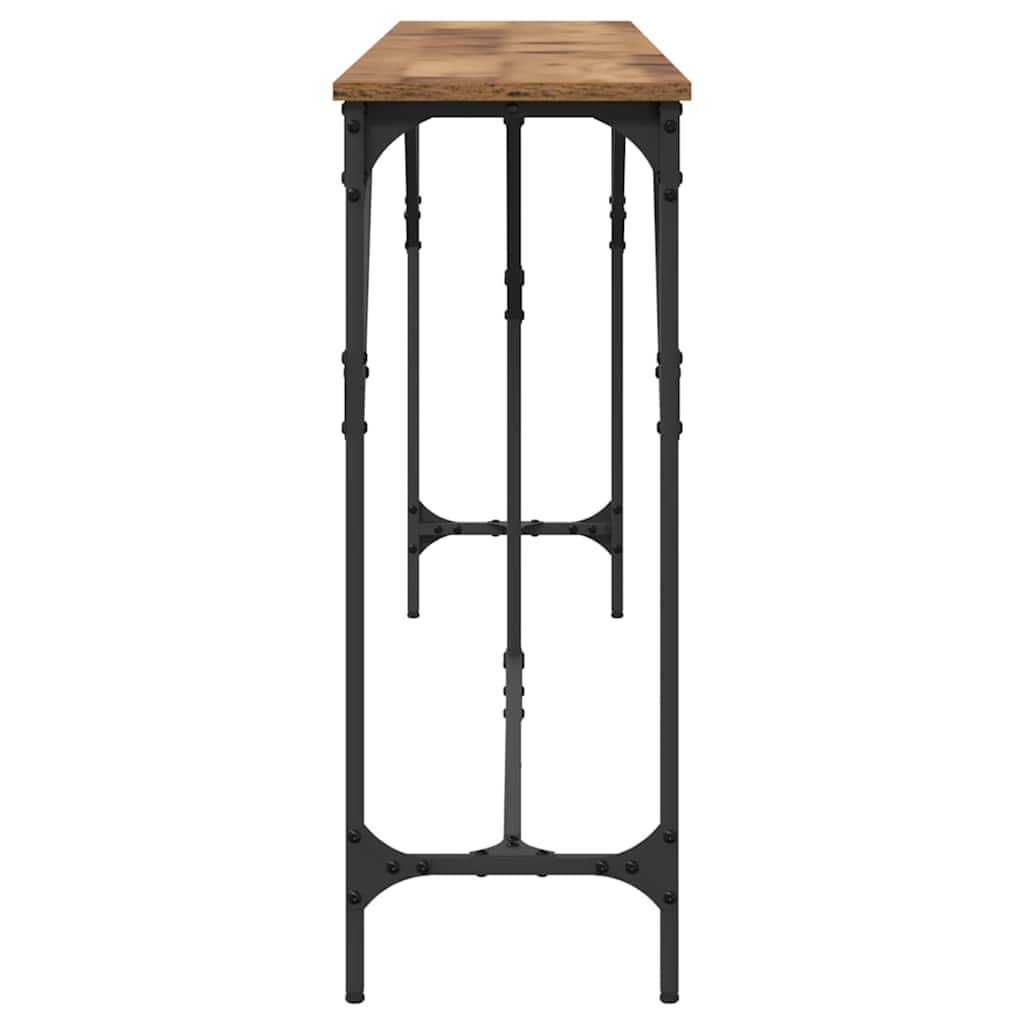 Konsolbord Gammelt træ 200 x 29 x 75 cm Laminat træ og metal