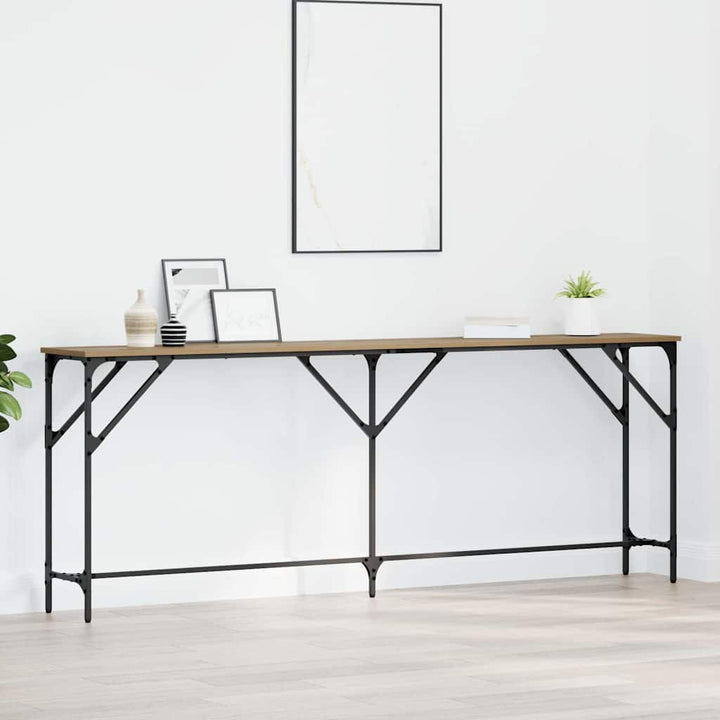 Konsolbord artisan eg 200 x 29 x 75 cm Laminat træ og metal